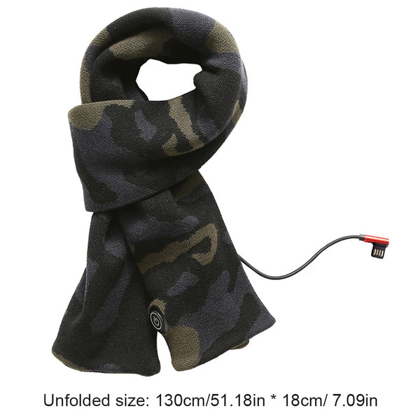 Electric Heated Neck Scarf with Camouflage